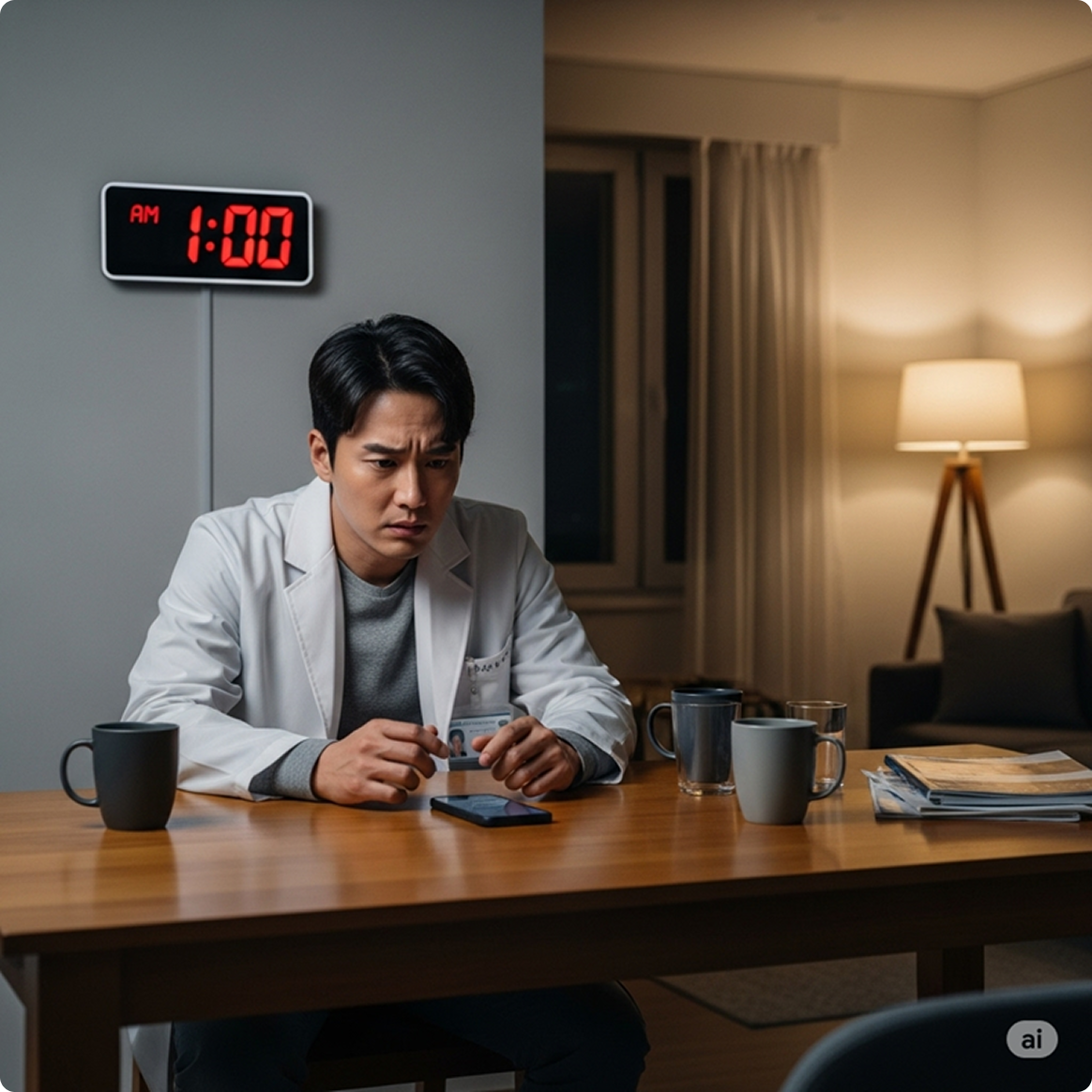 온콜대기 중인 사람 이미지